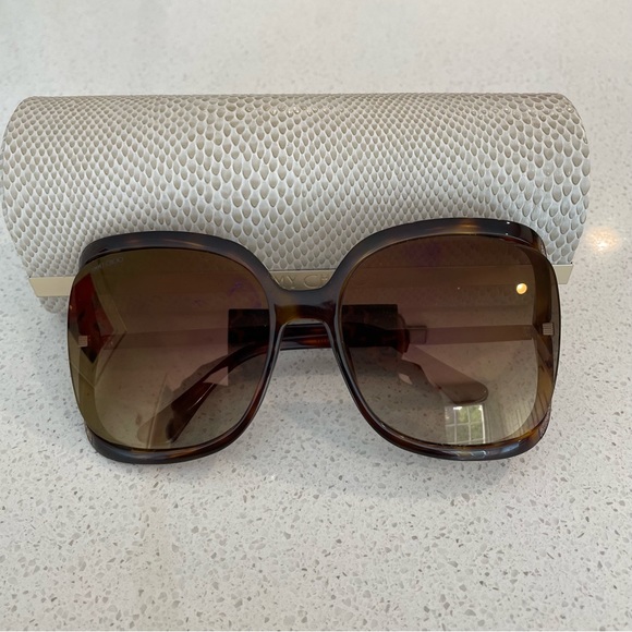 Jimmy Choo Tilda Butterfly sunglasses - Tortoise - Picture 1 of 5